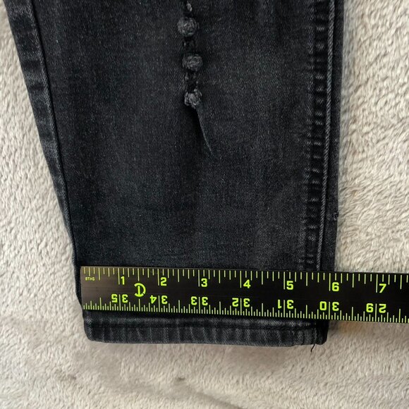 CJ Black Premium Mens Jeans Size 34/30 Black Denim Distressed Grunge Pleated Y2K - Picture 8 of 13
